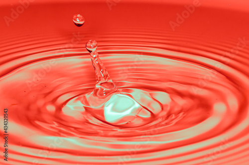 macro photography of splash in detail in its drop