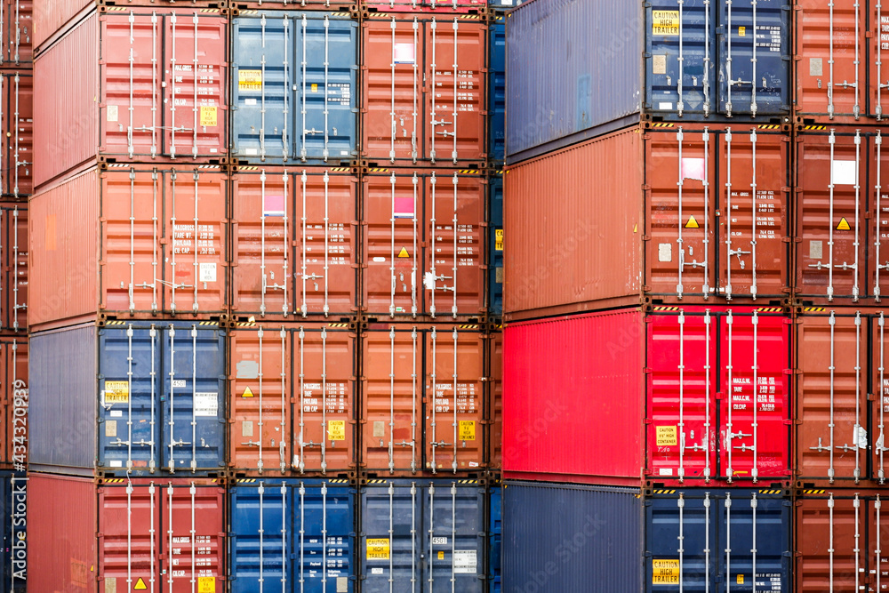 Fototapeta premium Container goods door, concept, export, import, logistic
