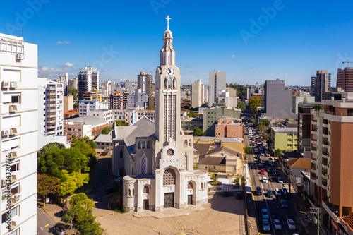 Caxias do Sul, RS, Brazil - MAI 08 of 2021 - The Church of São Pelegrino is a Catholic temple located in Caxias do Sul, Brazil. photo