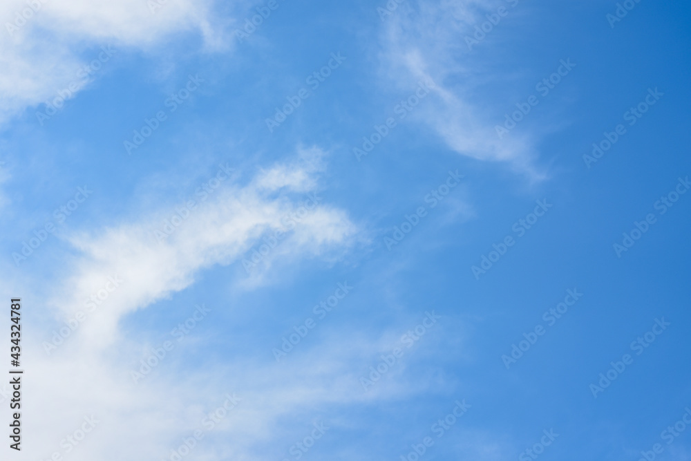 A close-up of the white clouds at noon for the design.