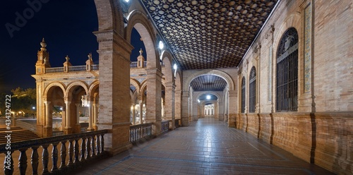 Seville Plaza de Espana night