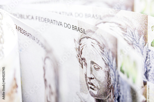 200 reais bills, money from brazil, brazilian economy photo