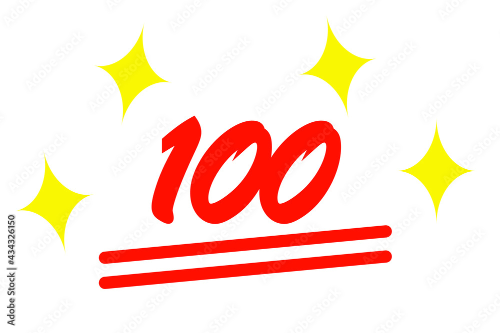 100点満点 ベクターイラスト Stock Vector Adobe Stock