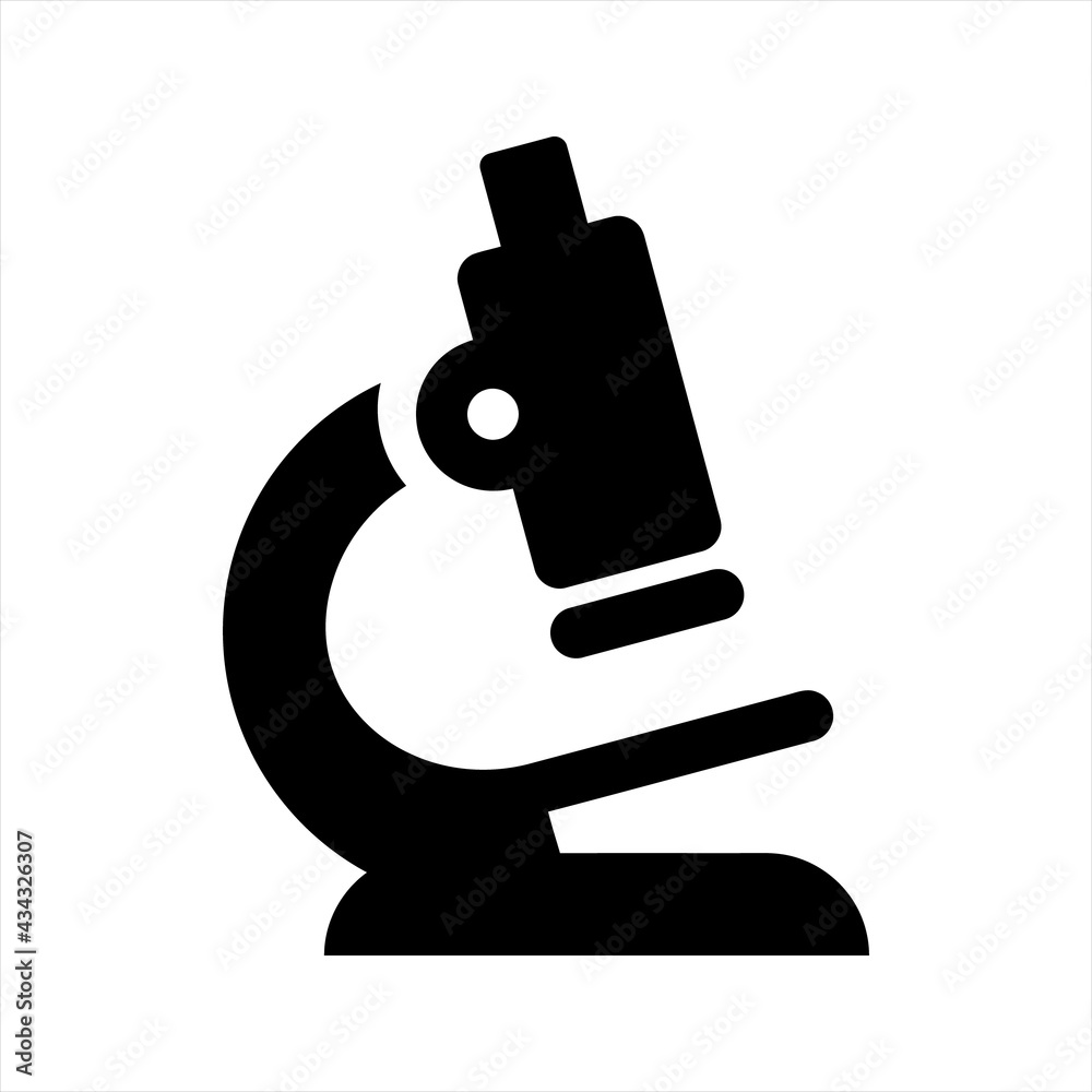 Microscope icon, vector and glyph