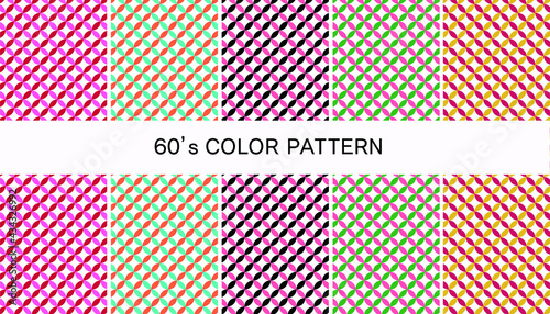 レトロカラーパターン retro color pattern