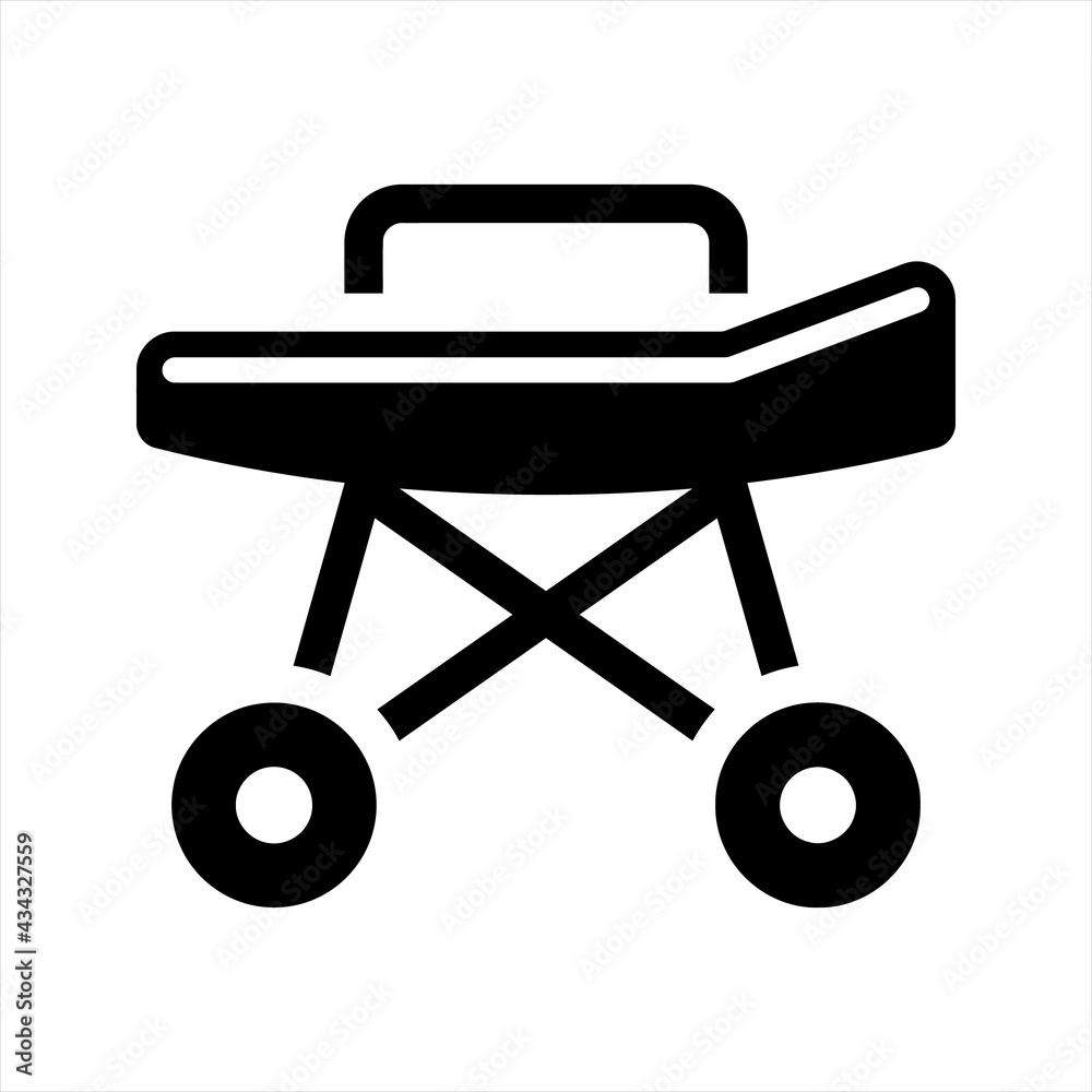 Stretcher icon, vector and glyph Stretcher icon, vector and glyph