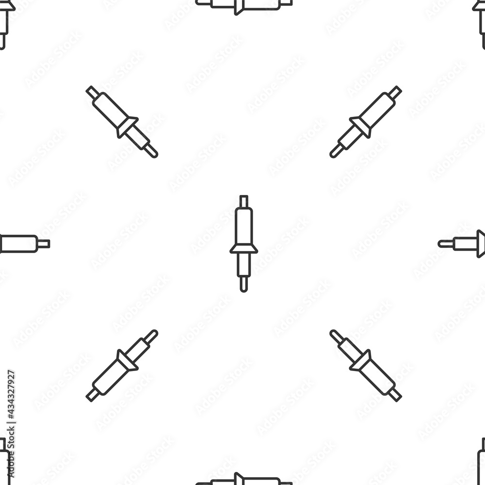Grey line Soldering iron icon isolated seamless pattern on white background. Vector Grey line Soldering iron icon isolated seamless pattern on white background. Vector