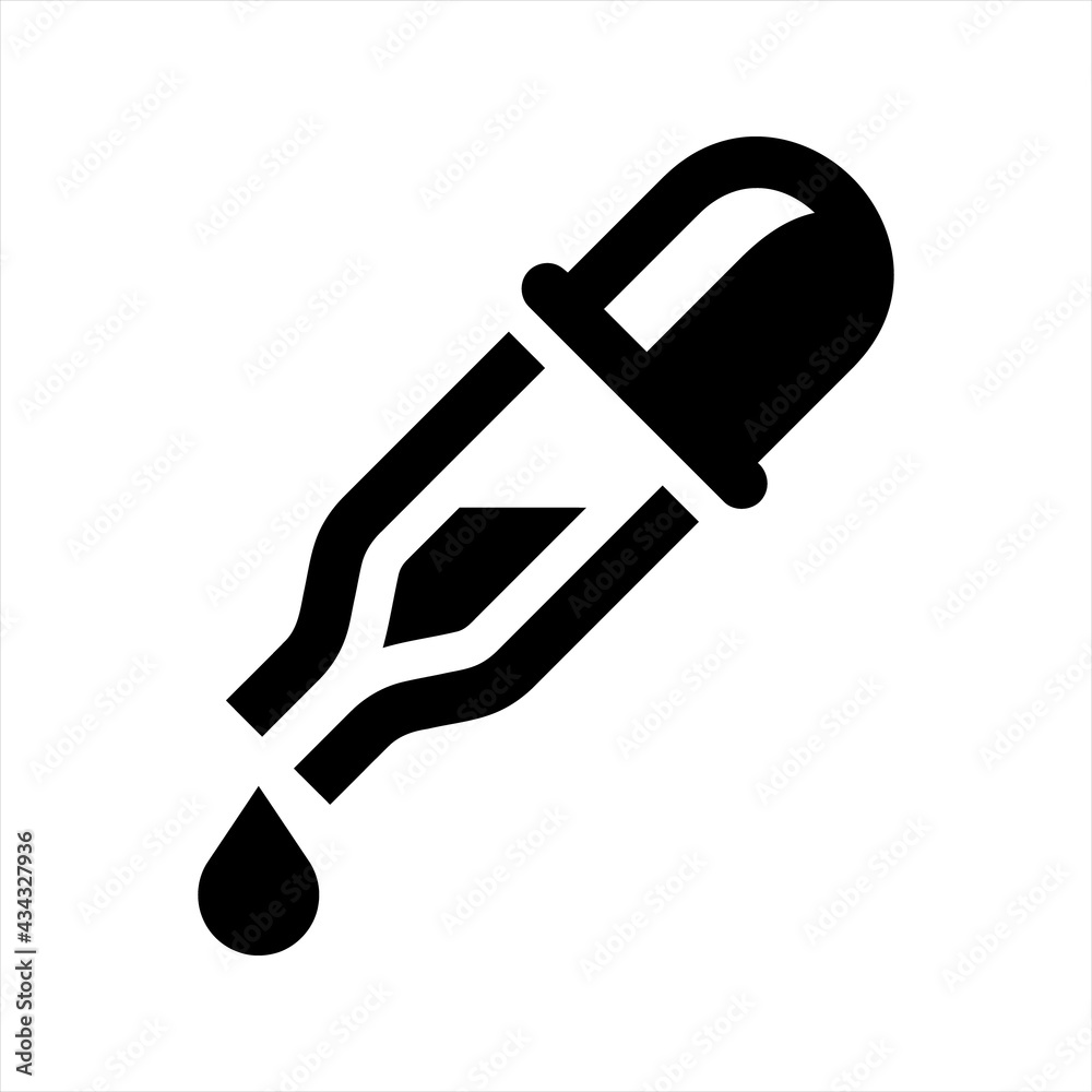 Chemical dropper icon, vector & glyph Chemical dropper icon, vector & glyph