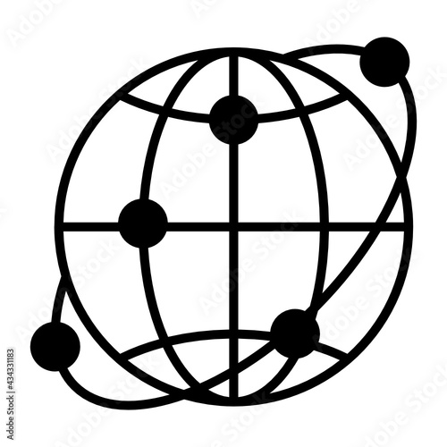Connected devices and appliances using 5g Network Concept Vector line Icon Design, Internet of things symbol on white background, IoT and automation stock illustration