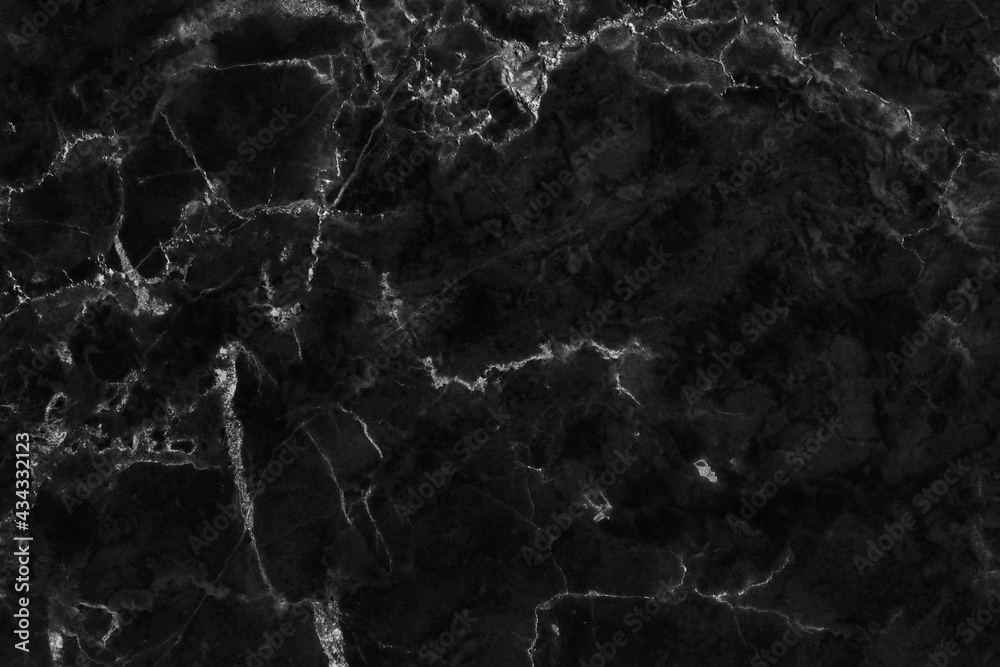 Black grey marble top-view texture background in seamless glitter pattern.