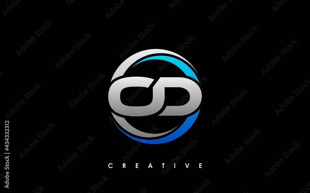 Fototapeta premium OD Letter Initial Logo Design Template Vector Illustration