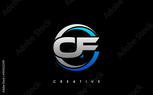 OF Letter Initial Logo Design Template Vector Illustration