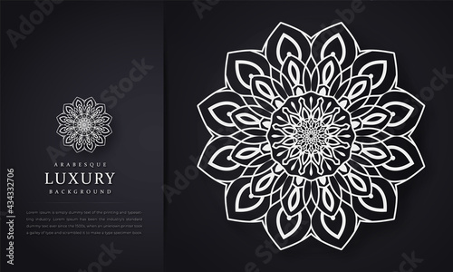 Luxury mandala background with golden arabesque pattern arabic islamic east style,Circle pattern petal flower of mandala with multi color, Vector floral mandala patterns