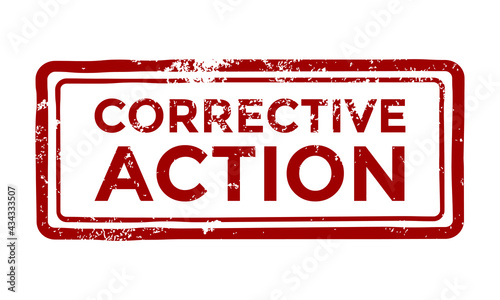 corrective action rubber stamp, vector illustration 