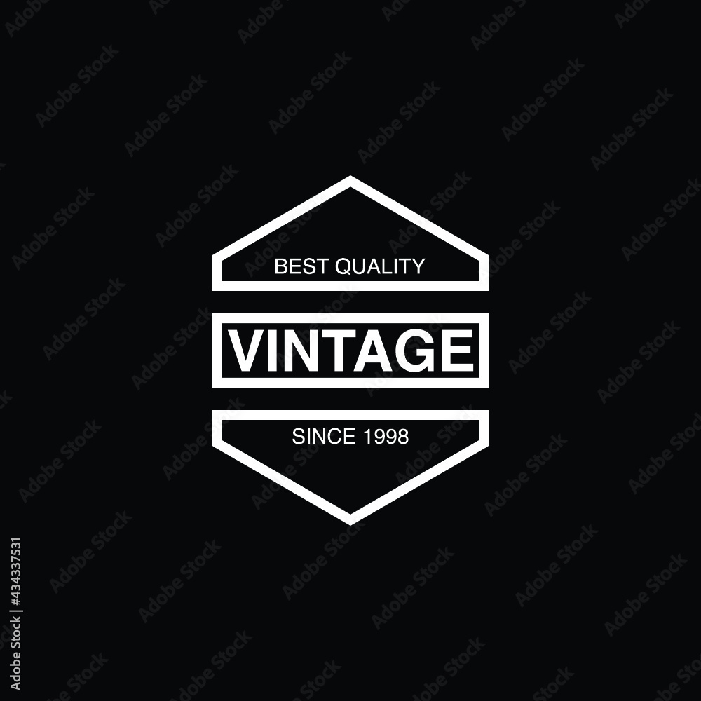 Retro Vintage Insignia, Logotype, Label or Badge Vector design element, business sign template
