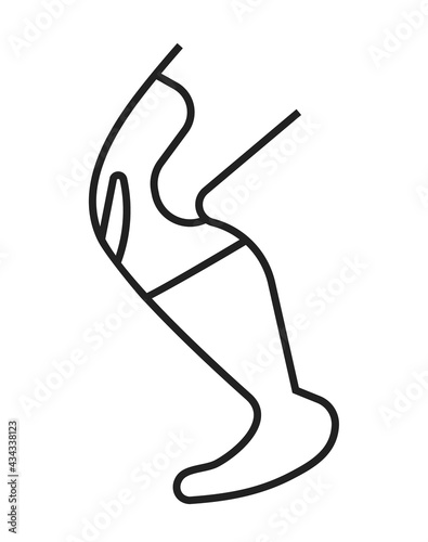 Leg brace icon are shown. Orthopaedic rehabilitation icon vector.
