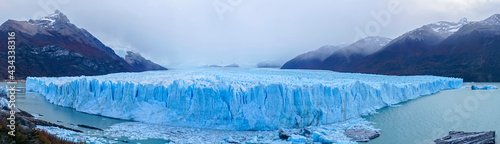 The Perito Moreno Glacier is one of the most important tourist attractions in the Argentinian Patagonia. Beautiful breathtaking nature scenic picture. 