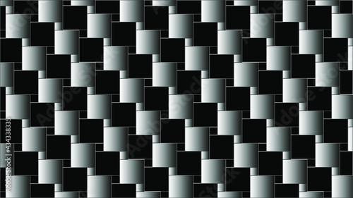 Abstract geometric background in black and gray colors, illusion effect, squares backdrop vector EPS 10. Square pattern background.