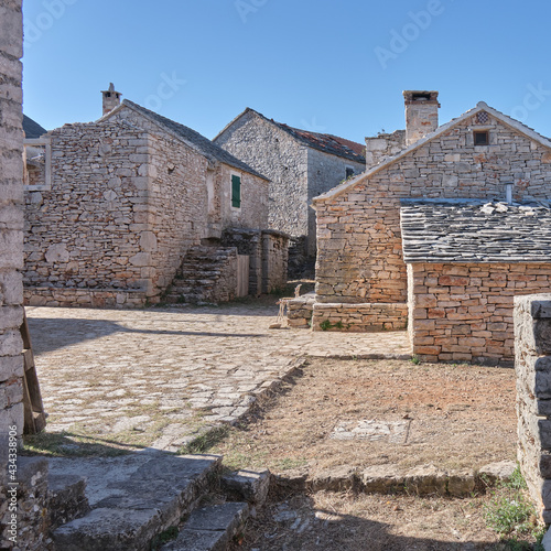 Humac historic Medieval Mediterranean village. hisorical authentic museum village of living of ancestors on hvar Croatia