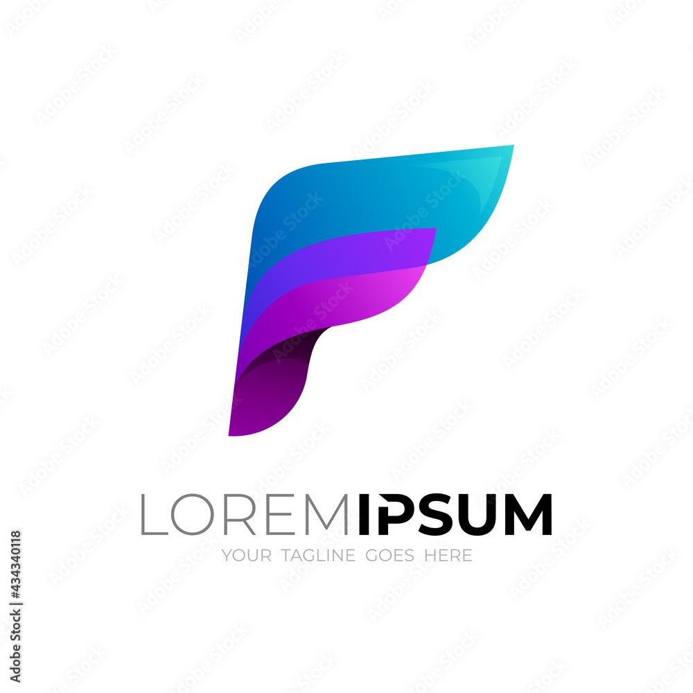 F logo, Modern logo with letter F , 3d colorful logos F logo, Modern logo with letter F , 3d colorful logos
