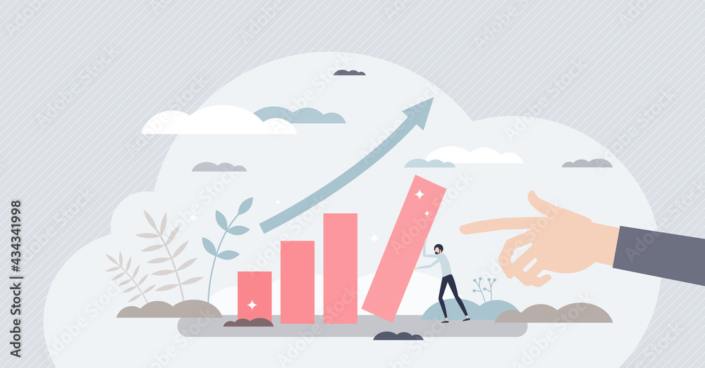 Performance progress or improvement with financial growth tiny person concept. Company profit chart boost and efficiency acceleration vector illustration. Leadership work effort results in graphic. Performance progress or improvement with financial growth tiny person concept. Company profit chart boost and efficiency acceleration vector illustration. Leadership work effort results in graphic.