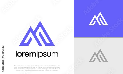 Initials M logo design. Initial Letter Logo