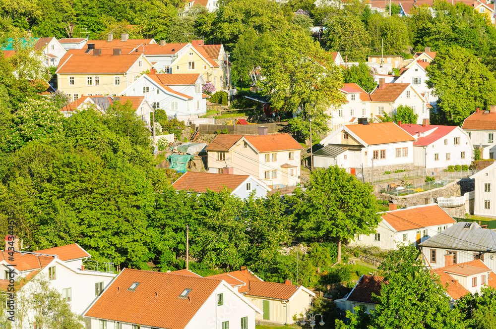 Old buildings in small town