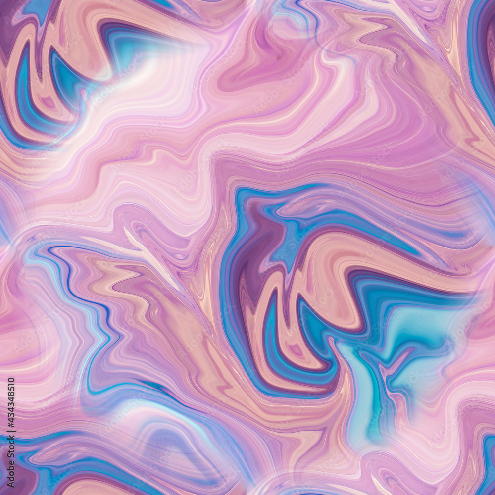 liquid and fluid marble texture, seamless pattern, colourful pastel paint, mix colors, abstract background.