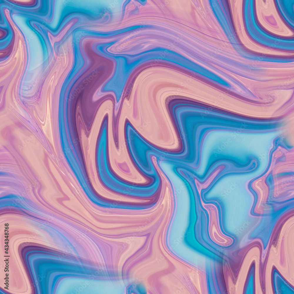 liquid and fluid marble texture, seamless pattern, colourful pastel paint, mix colors, abstract background.