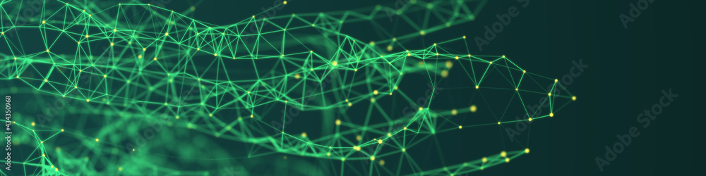 Polygonal background with dots and lines. Network connection structure. Science and technology. 3d Polygonal background with dots and lines. Network connection structure. Science and technology. 3d