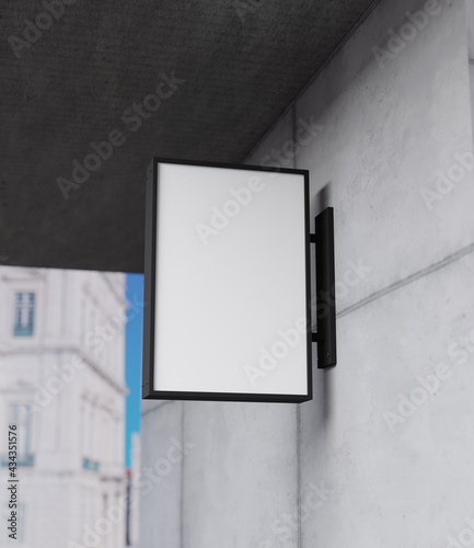 Modern hanging sign for Logo mockup