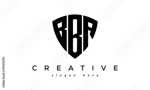 BBA letter creative logo with shield	