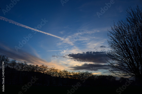 Hyde park at sunset