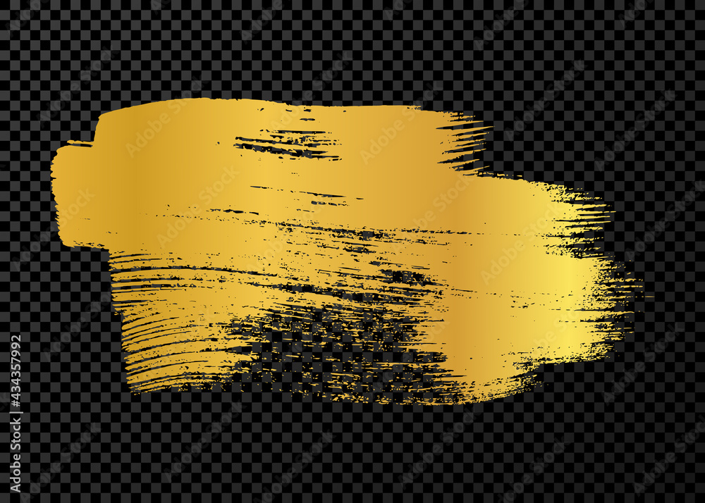 Obraz premium Gold grunge brush stroke