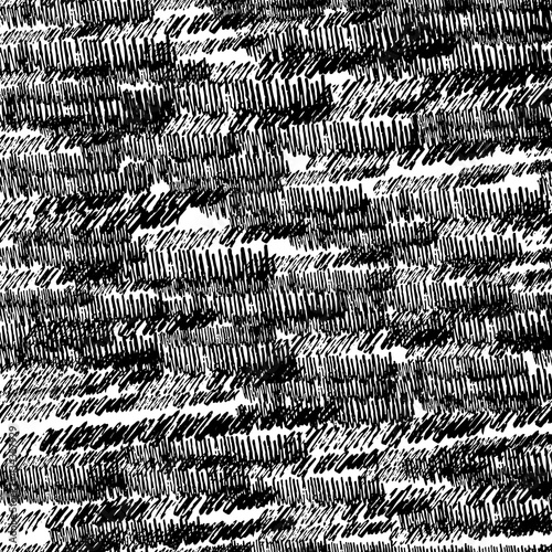 Seamless pattern with black pencil brushstrokes