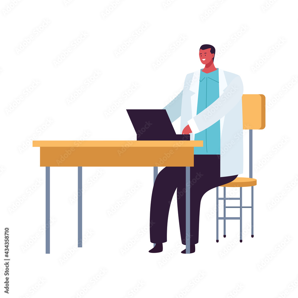 scientist using laptop scientist using laptop