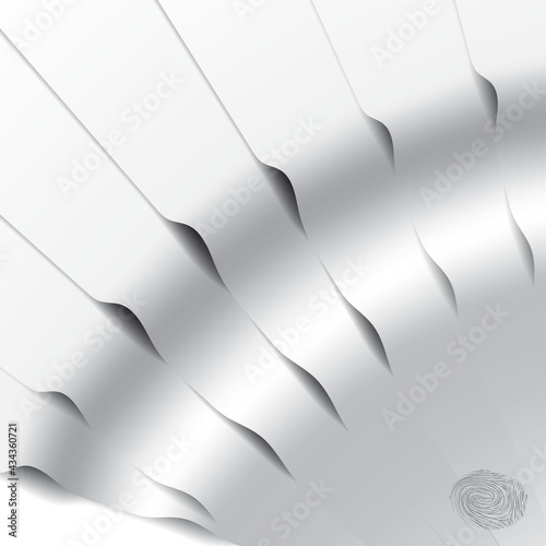 Hintergrund weiss Welle Fingerabdruck