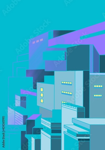 Isometric city illustration 