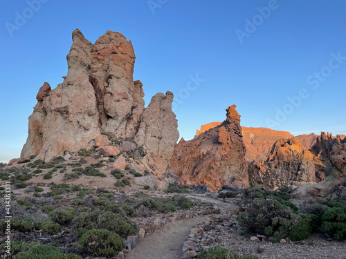 Famous rocks in Teide National Park in Tenerife
