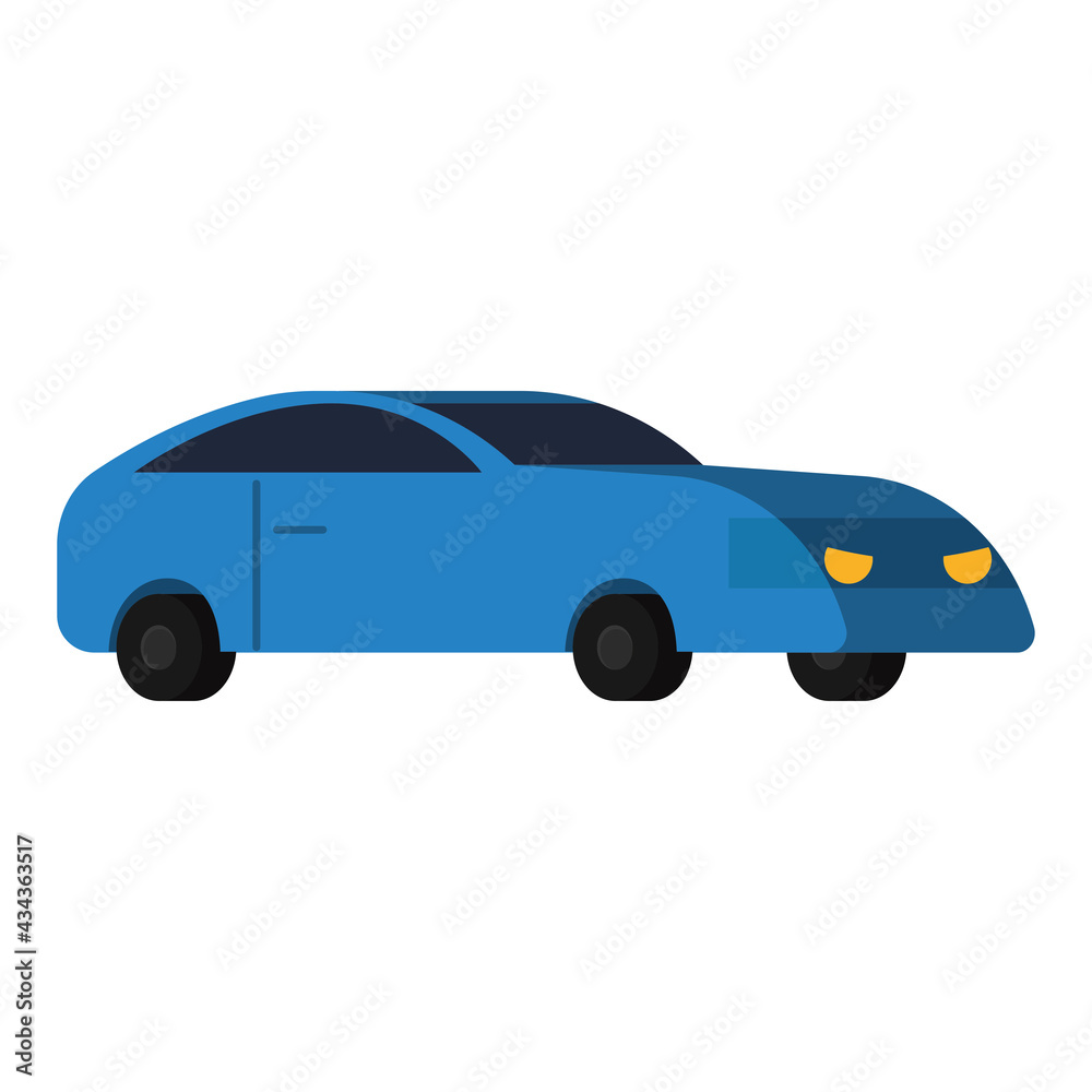 Isolated 3d blue car icon Vector illustration