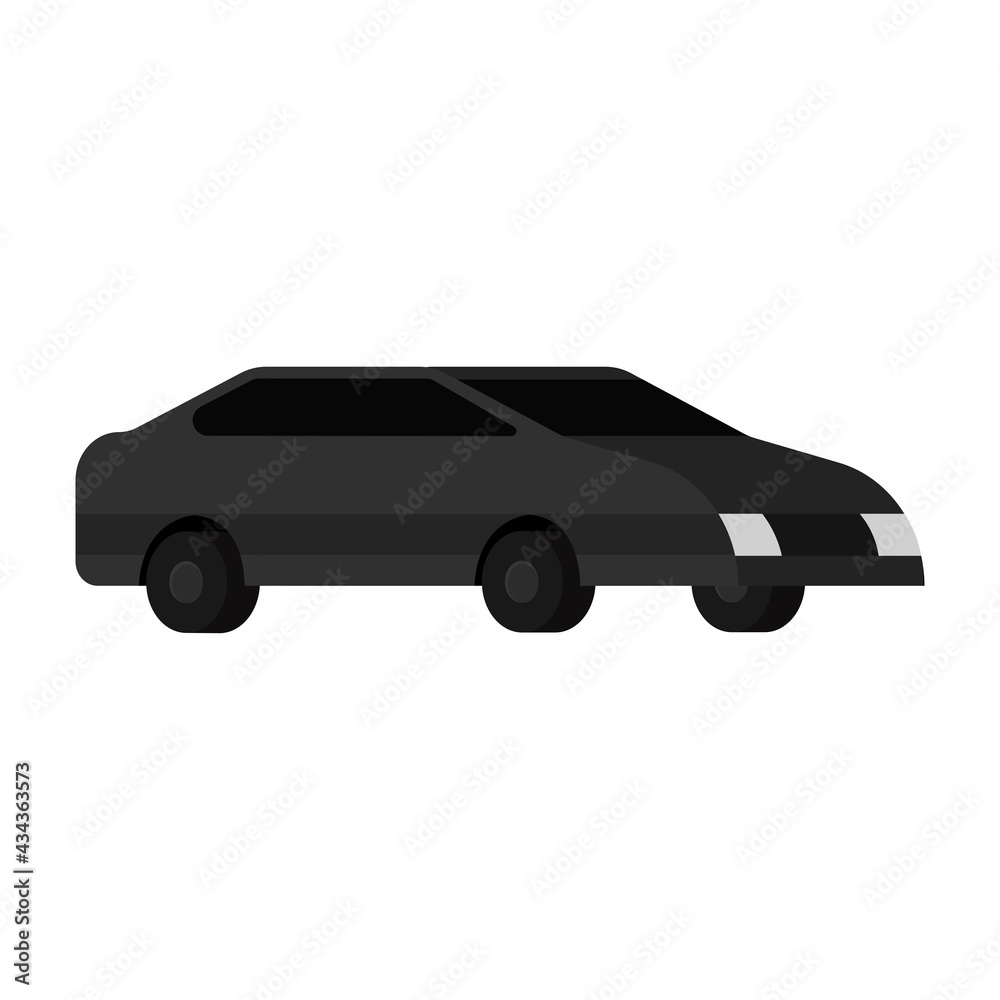 Isolated 3d black car icon Vector illustration