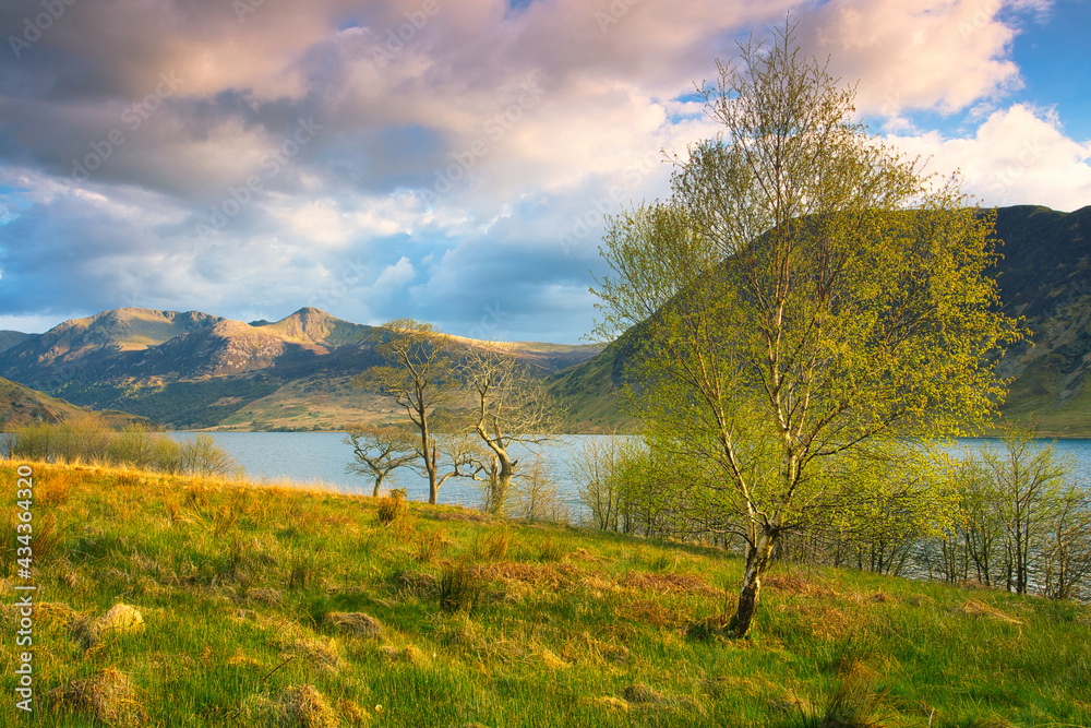 Crummock Water with High Stile and Red Pike in the distance. Lake District National Park, England, UK. Crummock Water with High Stile and Red Pike in the distance. Lake District National Park, England, UK.