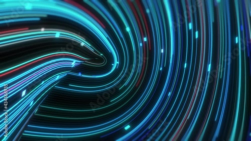 Abstract technology background, big data digital  line wave business concept