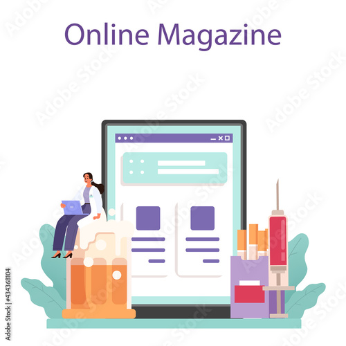 Narcologist web banner or landing page. Professional medical specialist.