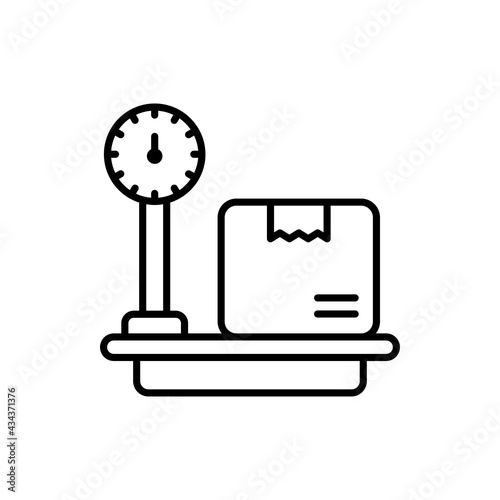 Platform Scale vector outline icon style illustration. EPS 10 File