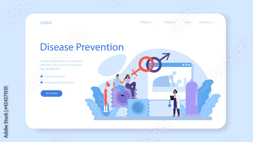 Venereologist web banner or landing page. Professional diagnostic