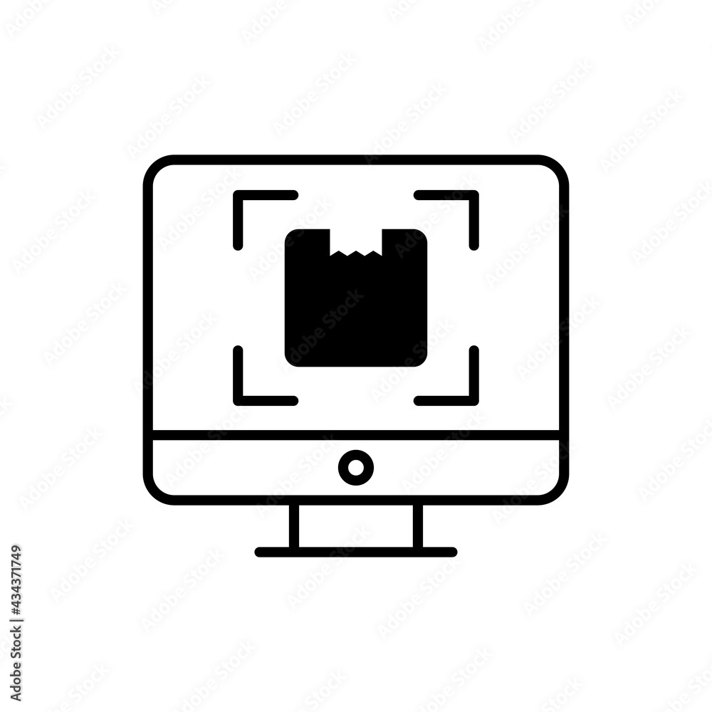 Parcel Scanning vector outline icon style illustration. EPS 10 File Parcel Scanning vector outline icon style illustration. EPS 10 File
