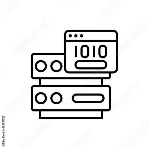 Master Data vector outline icon style illustration. EPS 10 File