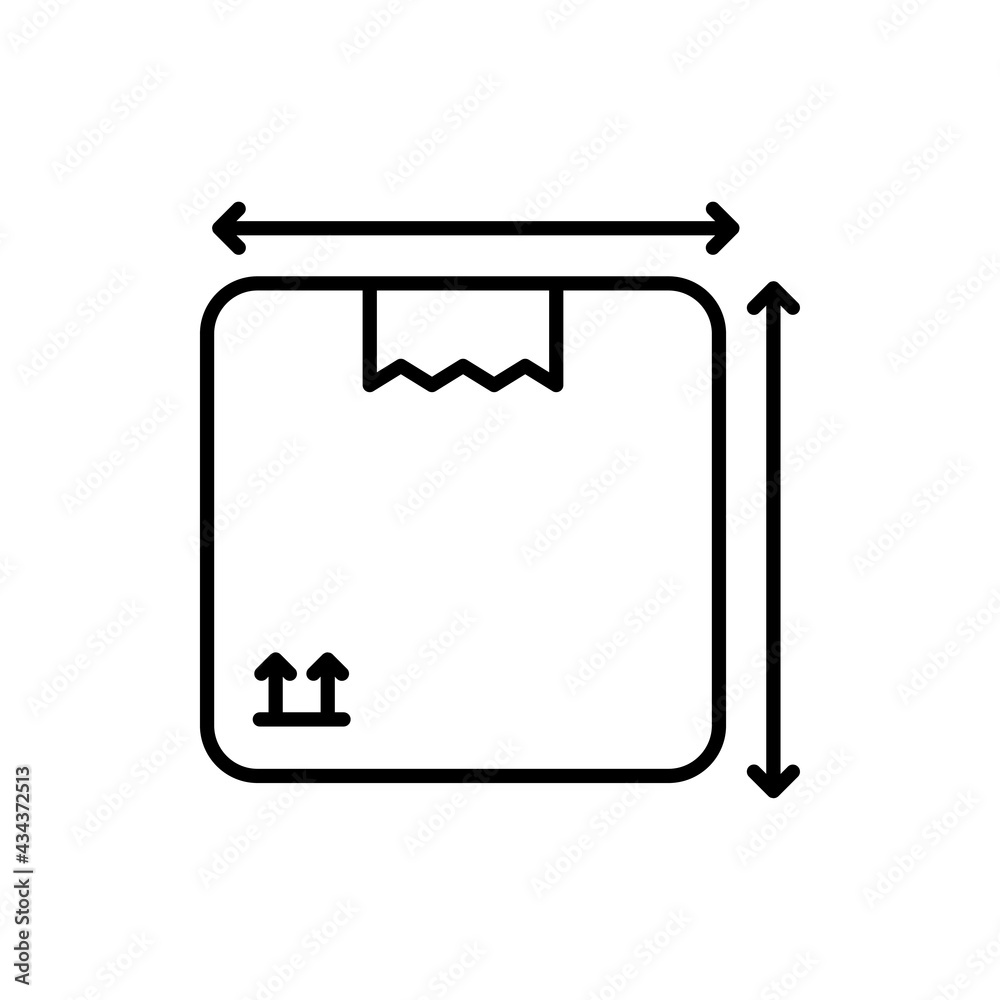 Dimension vector outline icon style illustration. EPS 10 File Dimension vector outline icon style illustration. EPS 10 File