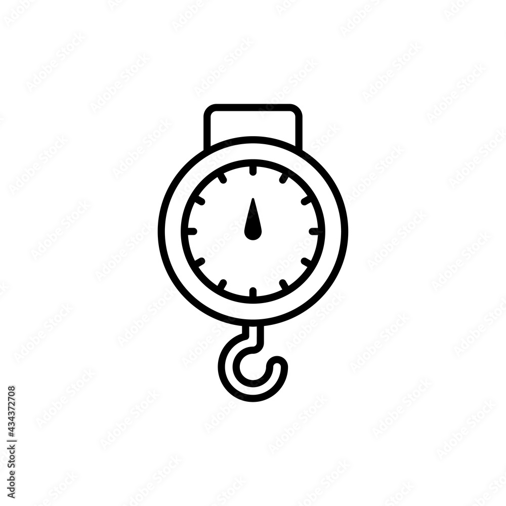Weight scale vector outline icon style illustration. EPS 10 File Weight scale vector outline icon style illustration. EPS 10 File